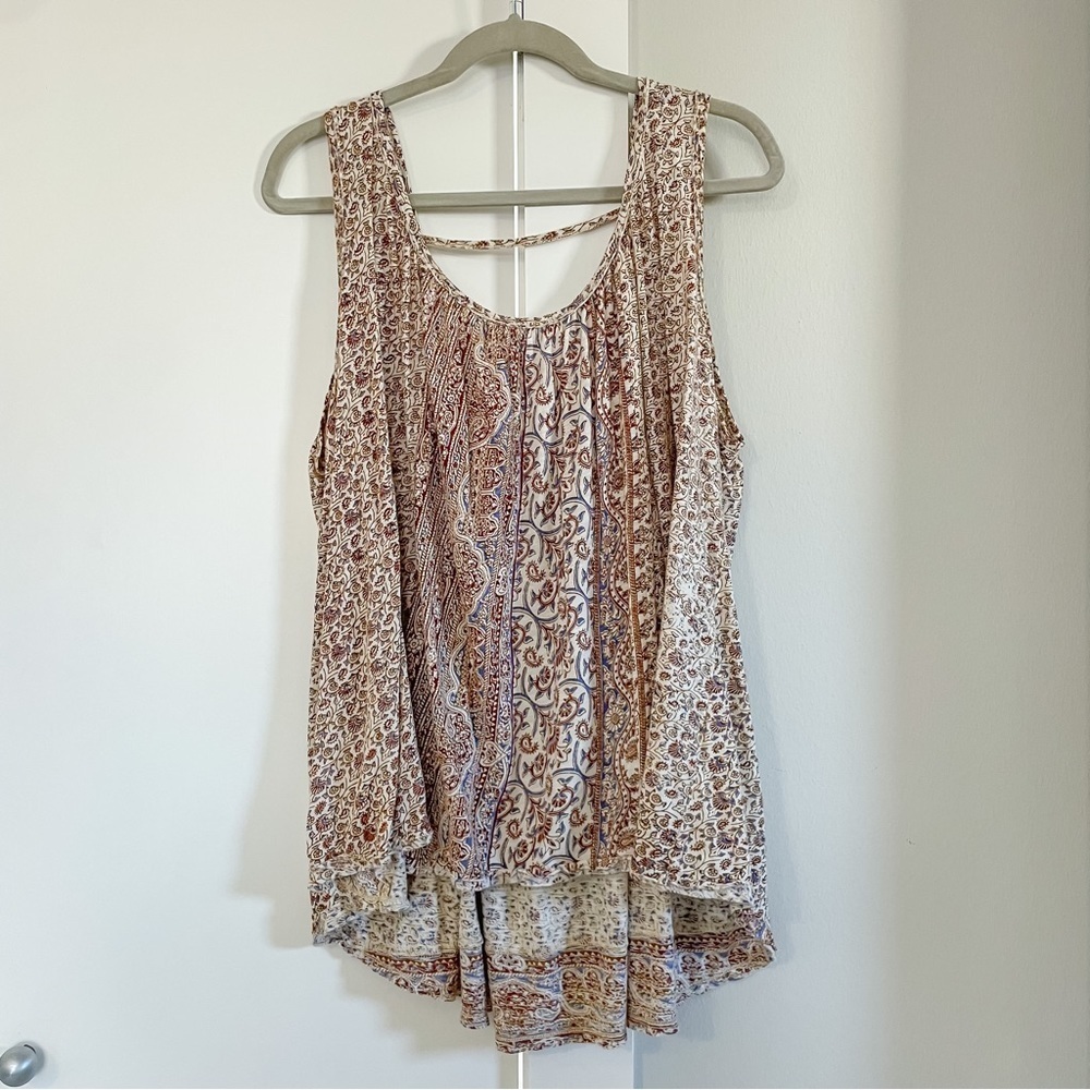 Free People Top size XS beige floral good condition​​​​​​​